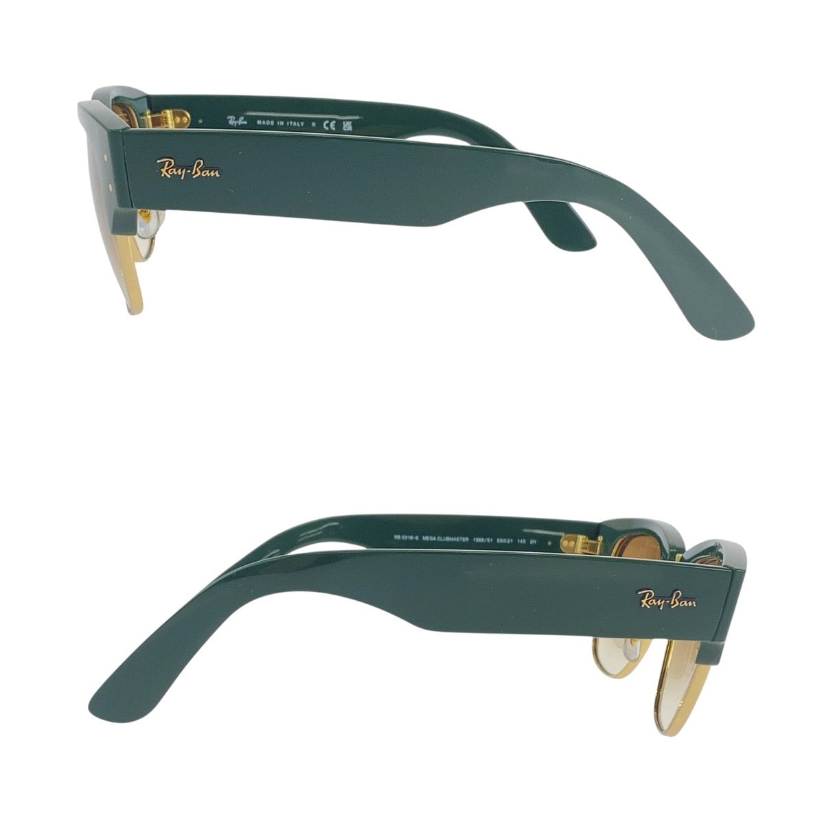 19365
Ray-Ban レイバン クラブマスター グリーン ブラウン ゴールド ガラス / プラスチック 1368 51 53□21 145 2N サングラス ウェリントン  メンズ ABP16