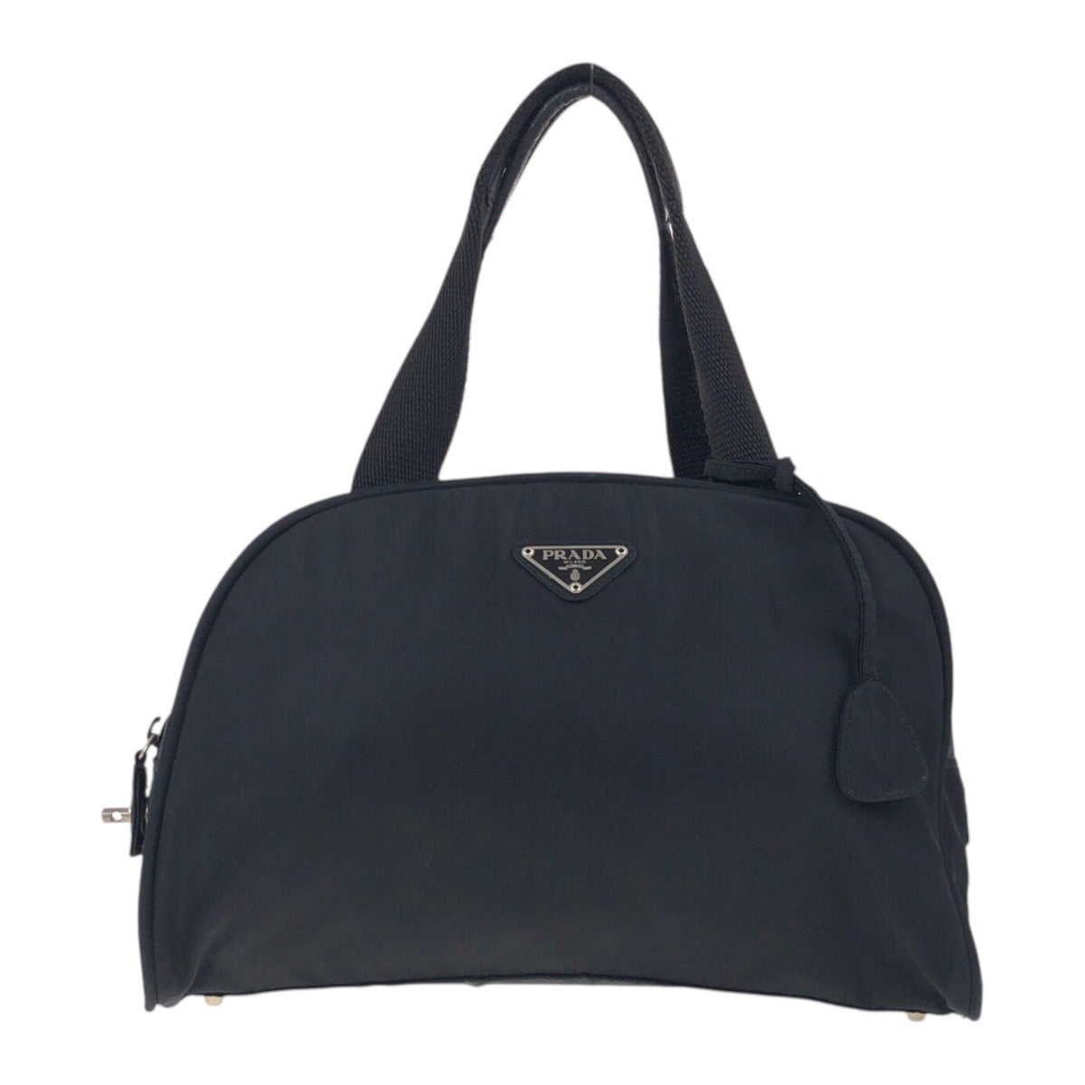 19367
PRADA プラダ テスート 三角ロゴプレート ブラック 黒 シルバー金具 ナイロン トートバッグ ハンドバッグ  レディース ABP20