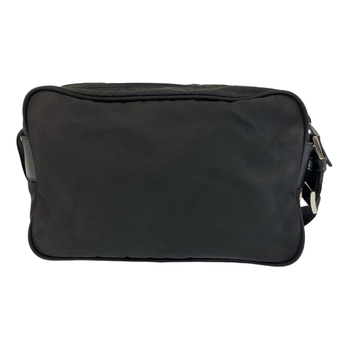 19376
PRADA プラダ テスート 三角ロゴプレート ブラック 黒 シルバー金具 ナイロン ショルダーバッグ カメラバッグ ポシェット  メンズ ABP45