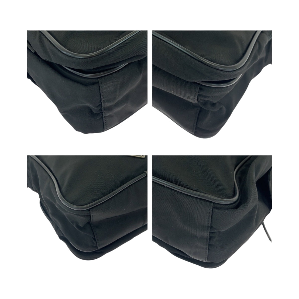 19377
PRADA プラダ テスート 三角ロゴプレート ブラック 黒 シルバー金具 ナイロン ショルダーバッグ ポシェット  レディース ABP27