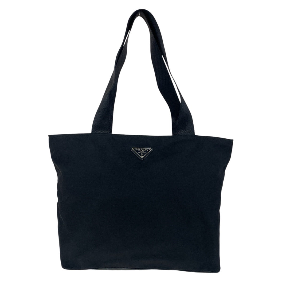 19378
PRADA プラダ テスート  三角ロゴプレート ブラック 黒 シルバー金具  ナイロン トートバッグ ショルダーバッグ  レディース ABP31