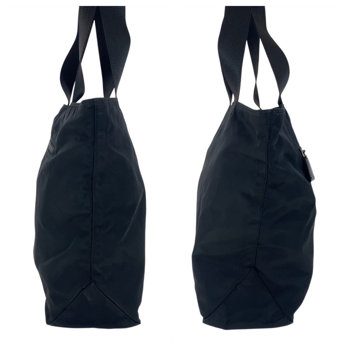 19378
PRADA プラダ テスート  三角ロゴプレート ブラック 黒 シルバー金具  ナイロン トートバッグ ショルダーバッグ  レディース ABP31