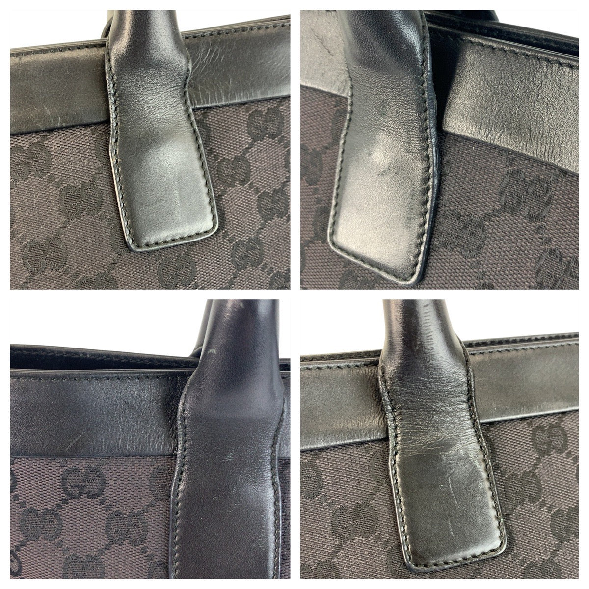 19380
GUCCI グッチ ブラック 黒 GGキャンバス / レザー 002 1119 トートバッグ ショルダーバッグ レディース ABP34