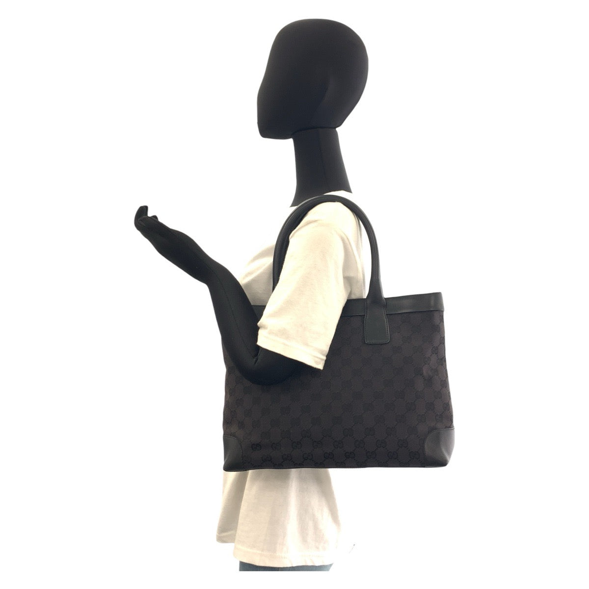 19380
GUCCI グッチ ブラック 黒 GGキャンバス / レザー 002 1119 トートバッグ ショルダーバッグ レディース ABP34