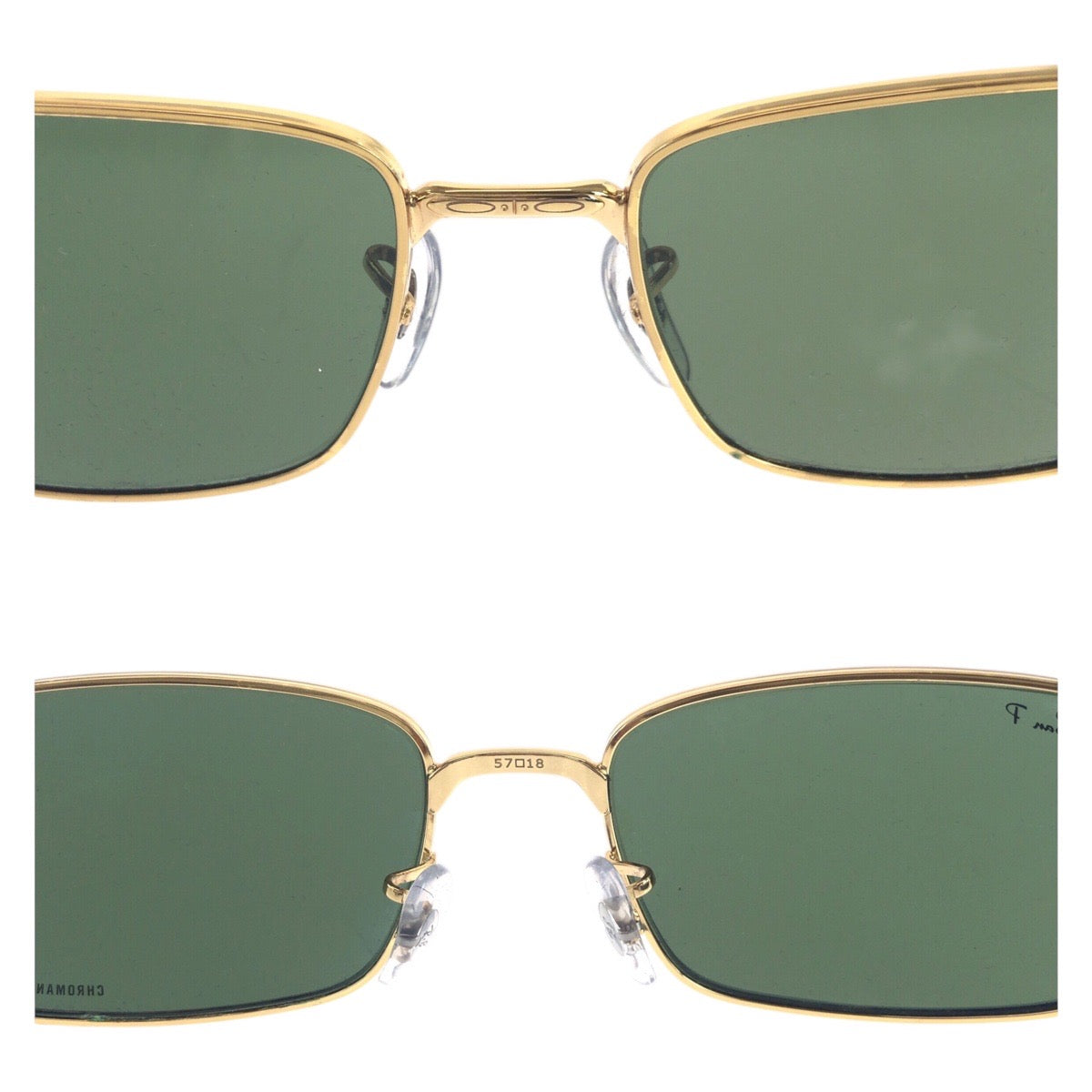 19382
Ray-Ban レイバン ゴールド グリーン 合金 RB3717 サングラス スクエア  メンズ A17