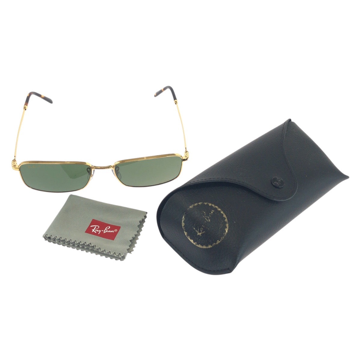 19382
Ray-Ban レイバン ゴールド グリーン 合金 RB3717 サングラス スクエア  メンズ A17