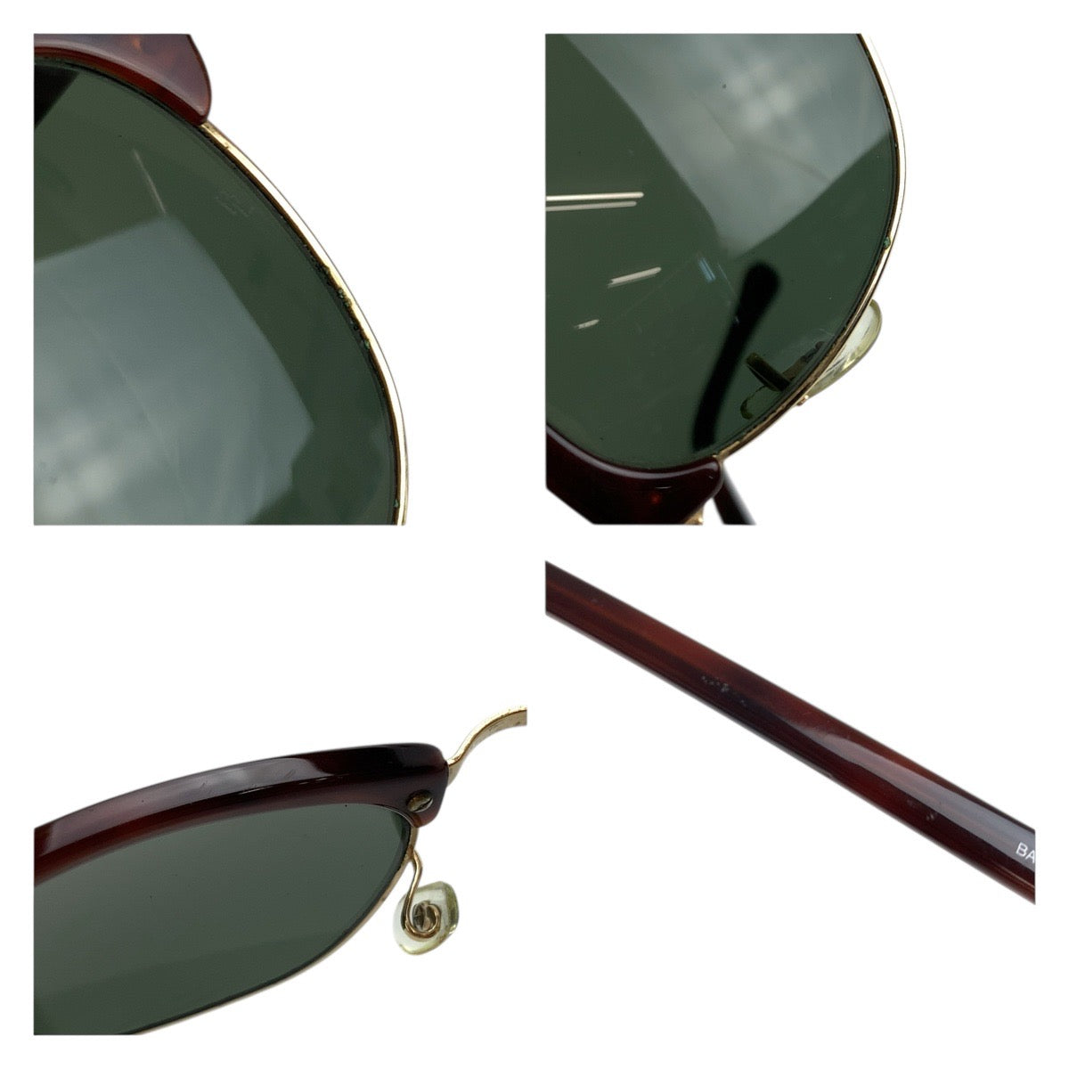 19383
Ray-Ban レイバン クラブマスター B＆L ブラウン ゴールド グリーン 合金 / プラスチック W0366 サングラス スクエア  メンズ ABP17