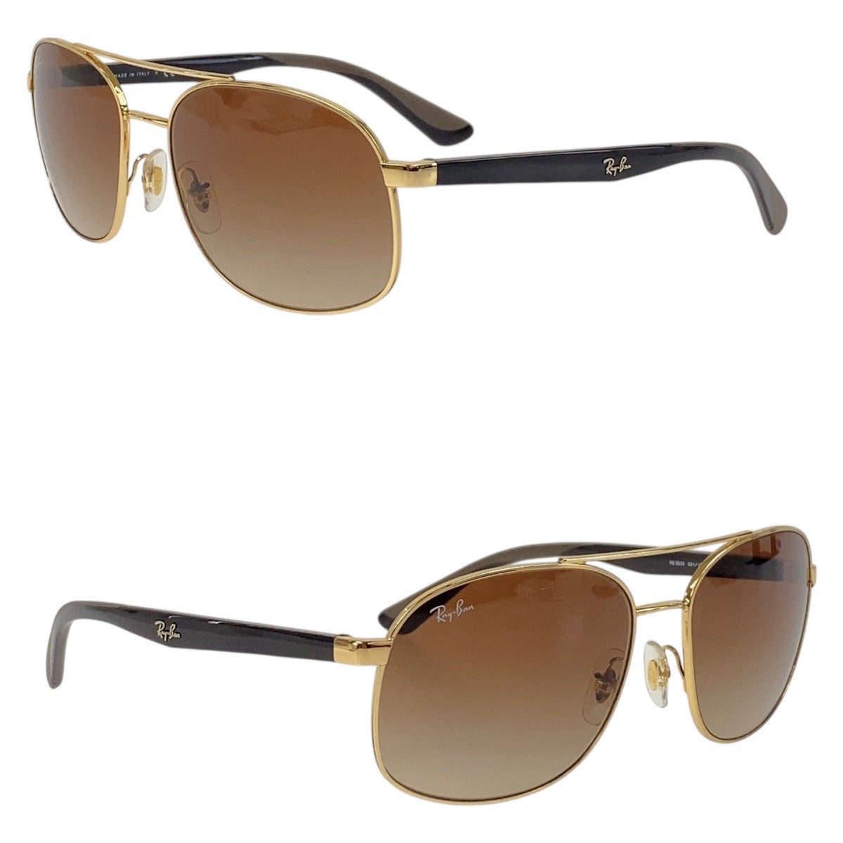 19384
Ray-Ban レイバン ブラウン ゴールド金具 メタル / プラスチック RB 3533 001/13 58□17 140 3N サングラス 男女兼用 ティアドロップ メンズ A17