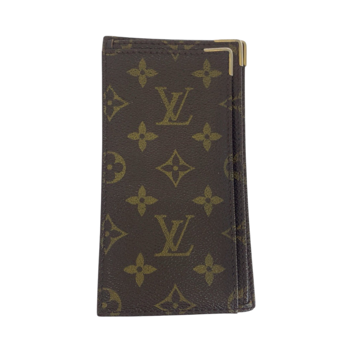 19389
LOUIS VUITTON ルイヴィトン モノグラム 株式上場記念 小切手ケース OFFERT PAR ブラウン ゴールド金具 PVC 長財布 小切手ケース  レディース ABP13