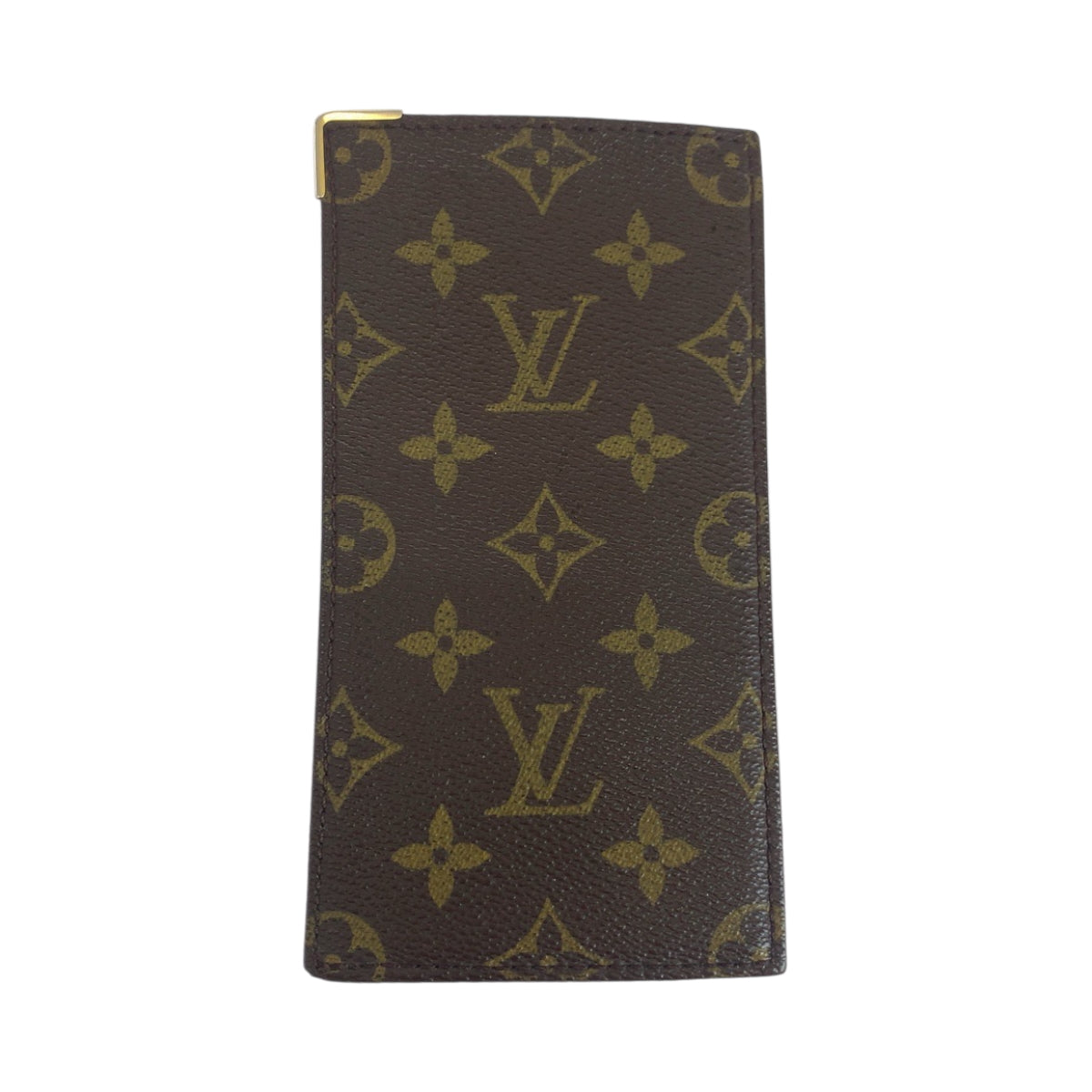 19389
LOUIS VUITTON ルイヴィトン モノグラム 株式上場記念 小切手ケース OFFERT PAR ブラウン ゴールド金具 PVC 長財布 小切手ケース  レディース ABP13