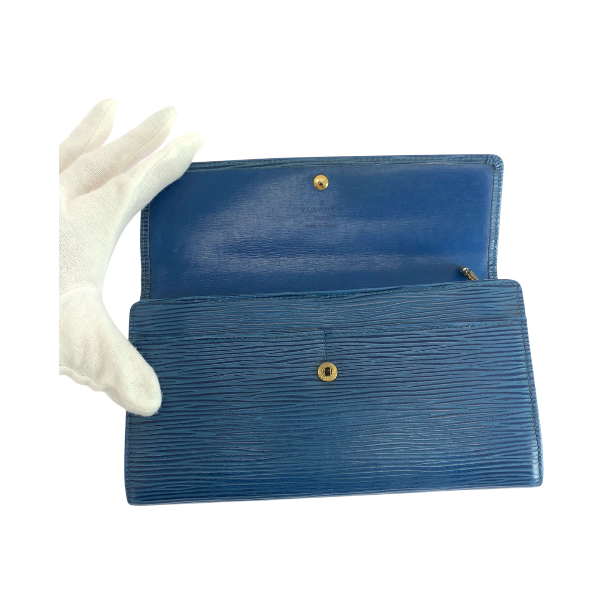 19422
LOUIS VUITTON ルイヴィトン エピ ポルト モネ クレディ ブルー ゴールド金具 エピレザー M6359G 長財布 ロングウォレット  レディース AB
