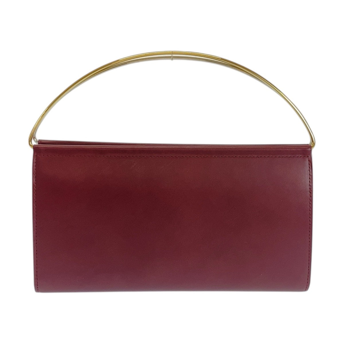 19395
CARTIER カルティエ ボルドー ゴールド シルバー レザー 長財布 ハンドル付きウォレット  レディース AB11