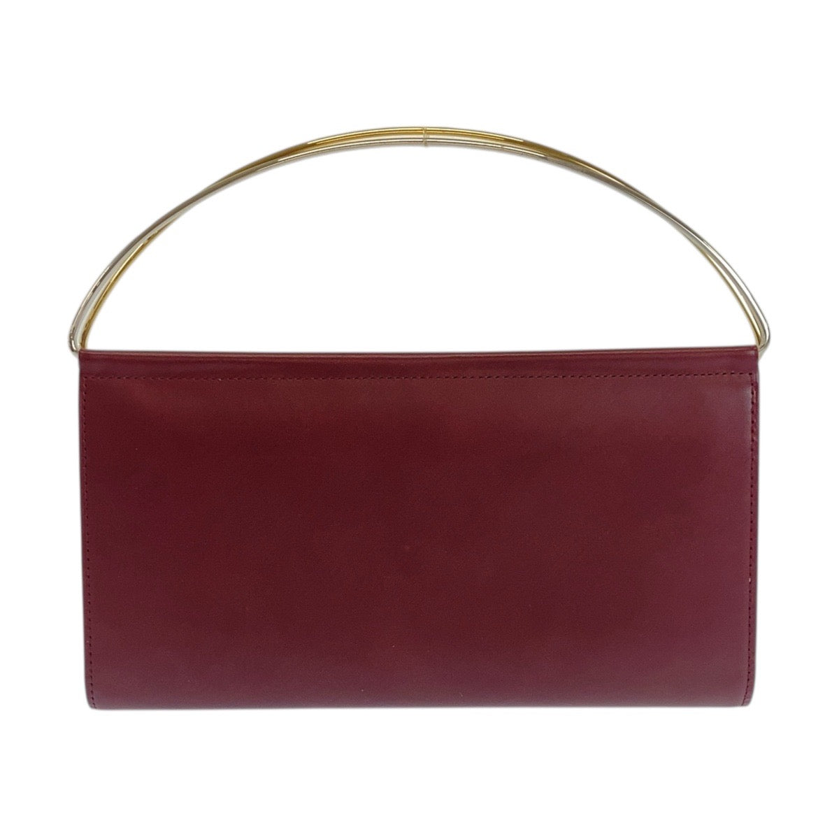 19395
CARTIER カルティエ ボルドー ゴールド シルバー レザー 長財布 ハンドル付きウォレット  レディース AB11