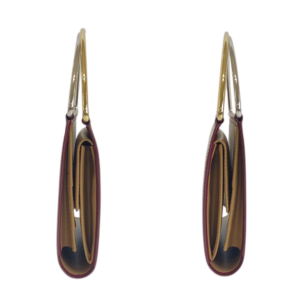 19395
CARTIER カルティエ ボルドー ゴールド シルバー レザー 長財布 ハンドル付きウォレット  レディース AB11