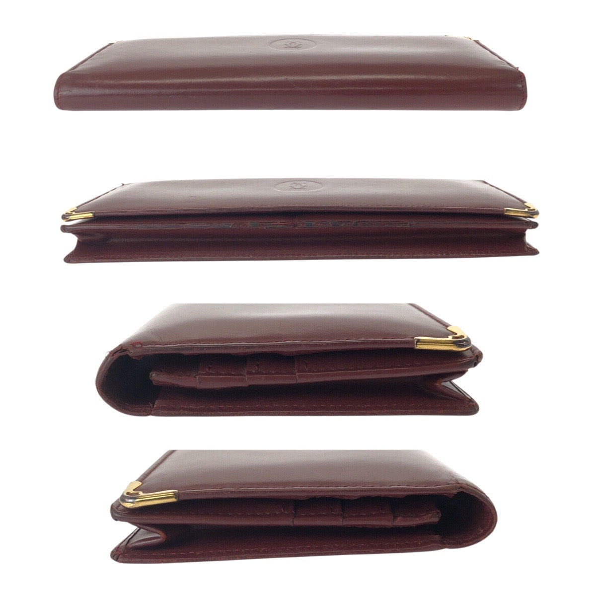 19397
CARTIER カルティエ ヴィンテージ マストライン ワインレッド ゴールド金具 レザー 長財布 ロングウォレット レディース B7