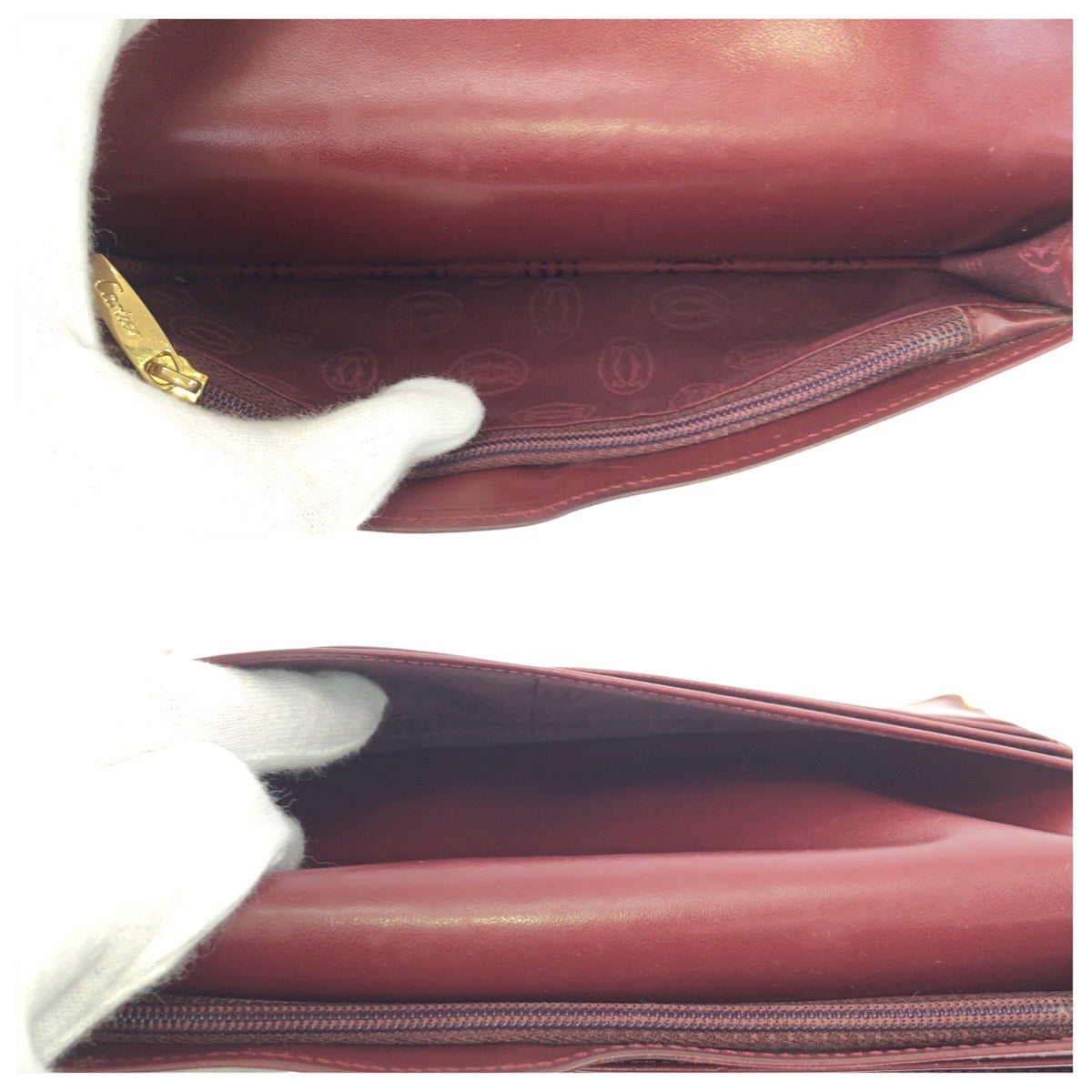 19397
CARTIER カルティエ ヴィンテージ マストライン ワインレッド ゴールド金具 レザー 長財布 ロングウォレット レディース B7