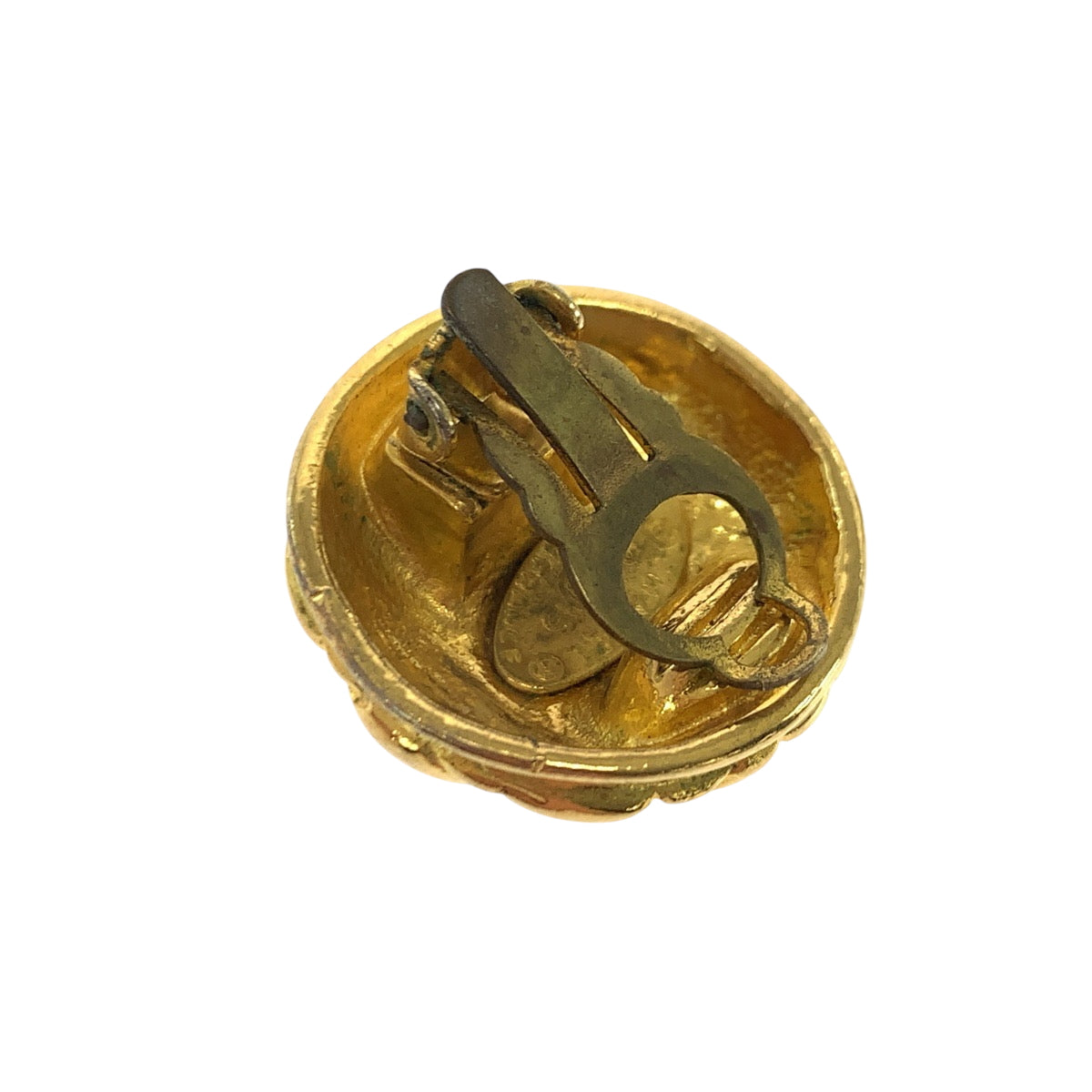 19399
CHANEL シャネル ヴィンテージ マトラッセ ココマーク ゴールド メタル イヤリング 2 5刻印 レディース ABP34