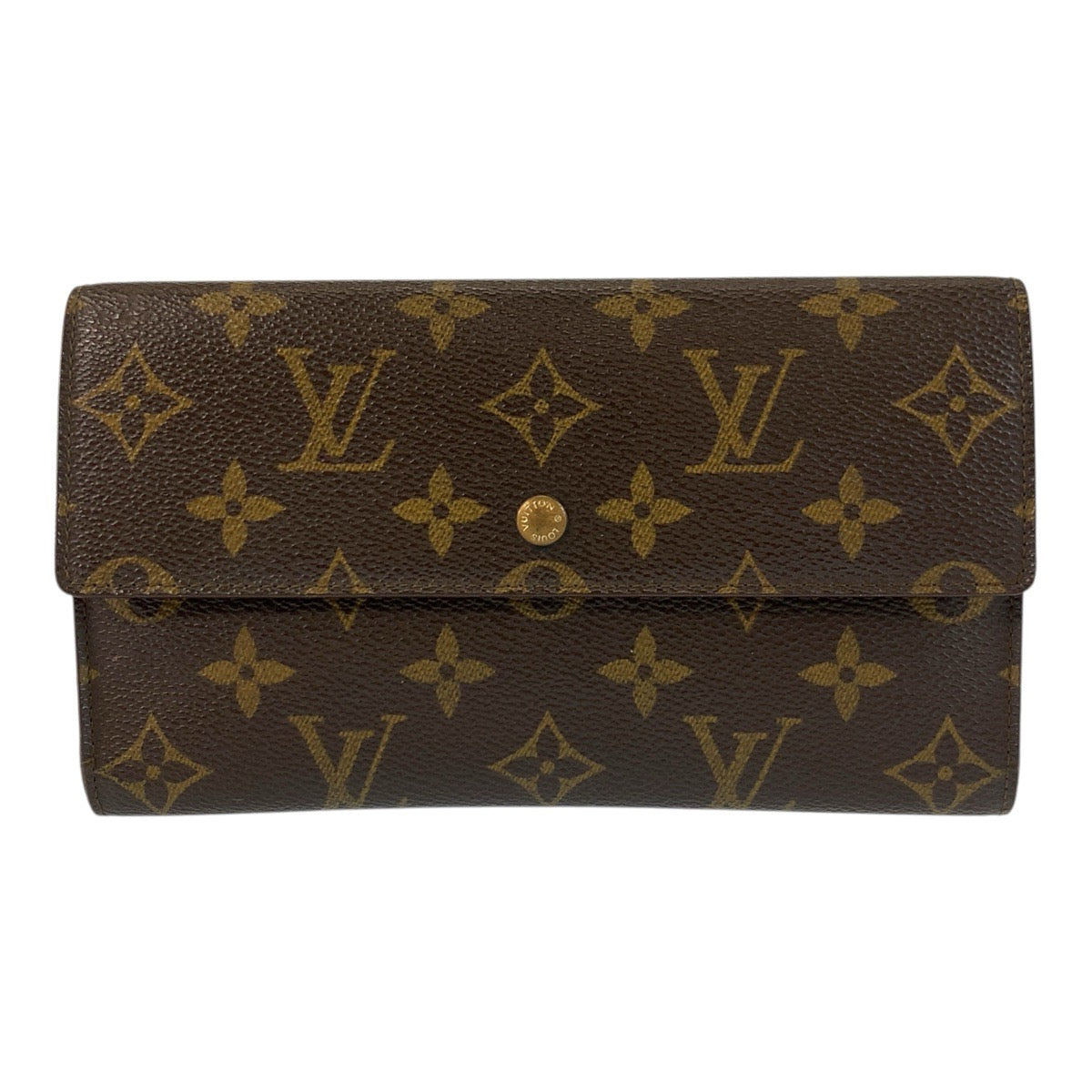 19404
LOUIS VUITTON ルイヴィトン モノグラム ポルトトレゾール インターナショナル ブラウン ゴールド金具 PVC M61215 長財布 ロングウォレット  レディース AB13