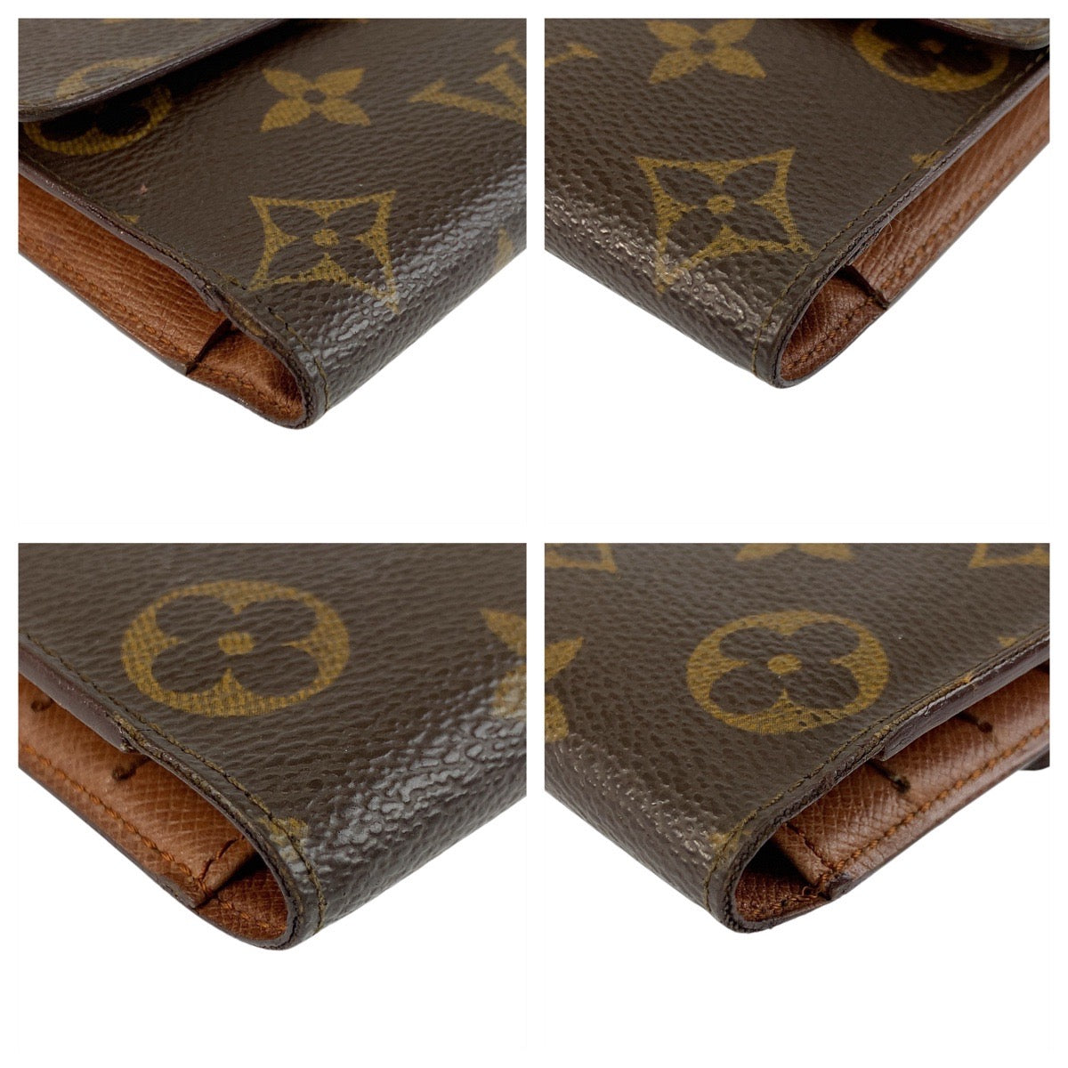 19404
LOUIS VUITTON ルイヴィトン モノグラム ポルトトレゾール インターナショナル ブラウン ゴールド金具 PVC M61215 長財布 ロングウォレット  レディース AB13