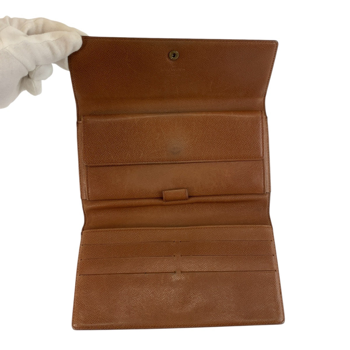 19404
LOUIS VUITTON ルイヴィトン モノグラム ポルトトレゾール インターナショナル ブラウン ゴールド金具 PVC M61215 長財布 ロングウォレット  レディース AB13