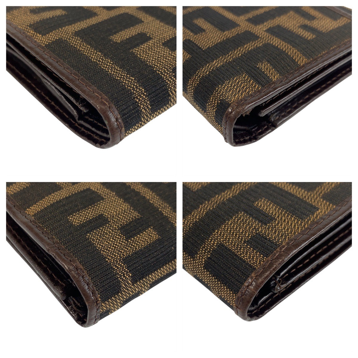 19408
FENDI フェンディ ズッカ ブラウン シルバー金具 キャンバス 07-15829/0-012 折り財布 コンパクトウォレット  レディース ABP