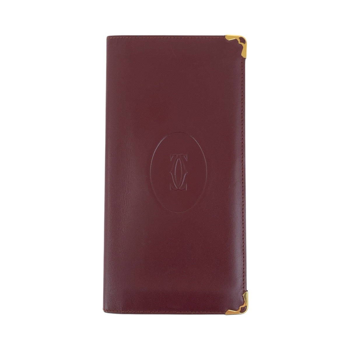 19409
CARTIER カルティエ マストライン ワインレッド ボルドー ゴールド金具 レザー  長財布 札入れ 男女兼用  レディース ABP