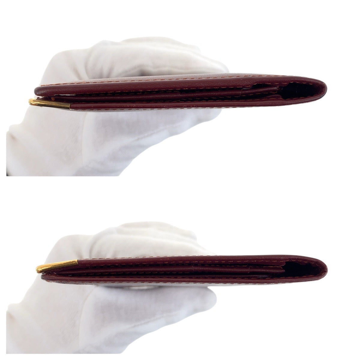 19409
CARTIER カルティエ マストライン ワインレッド ボルドー ゴールド金具 レザー  長財布 札入れ 男女兼用  レディース ABP