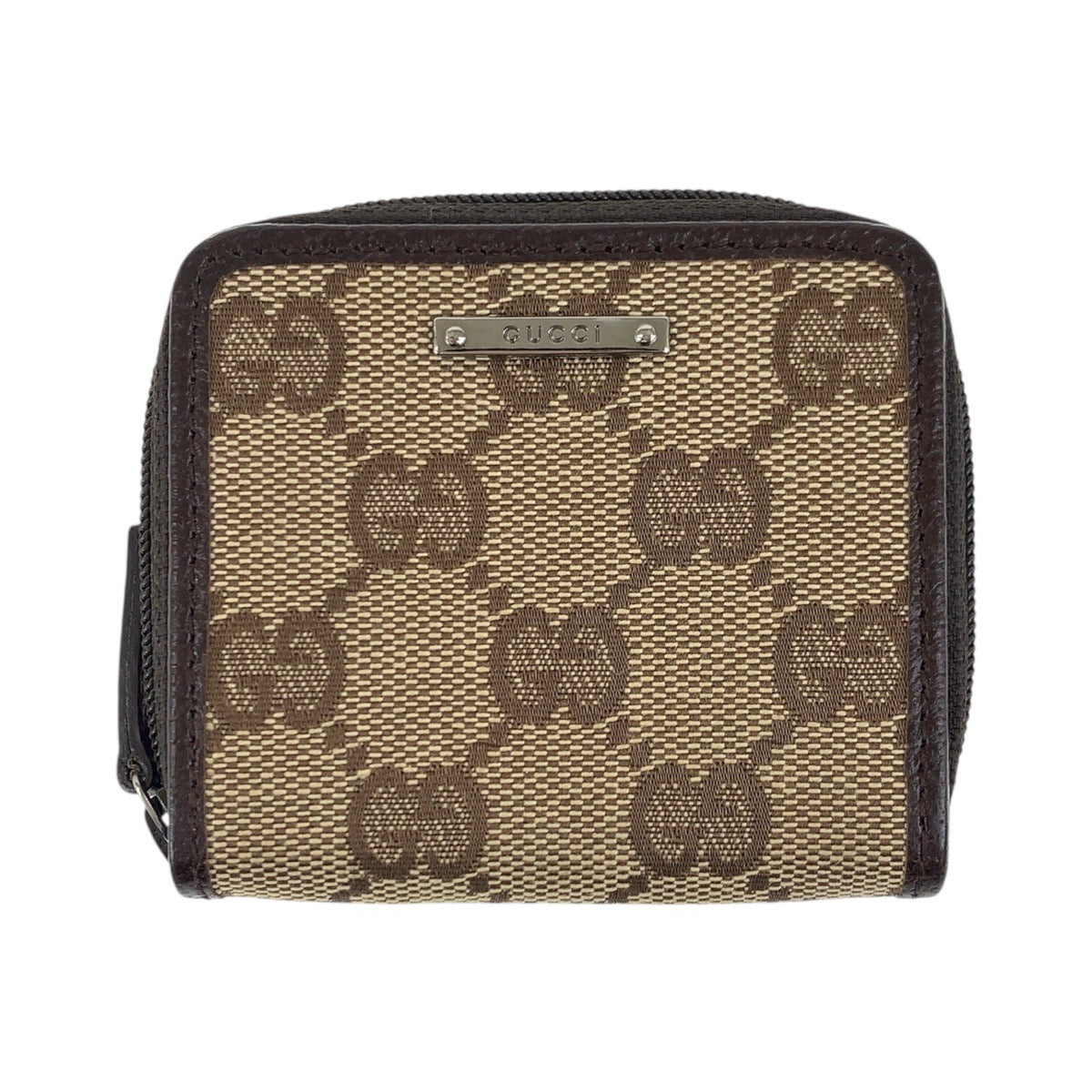 19410
GUCCI グッチ ブラウン シルバー金具 GGキャンバス / レザー 115255  コインケース 小銭入れ 男女兼用  レディース A