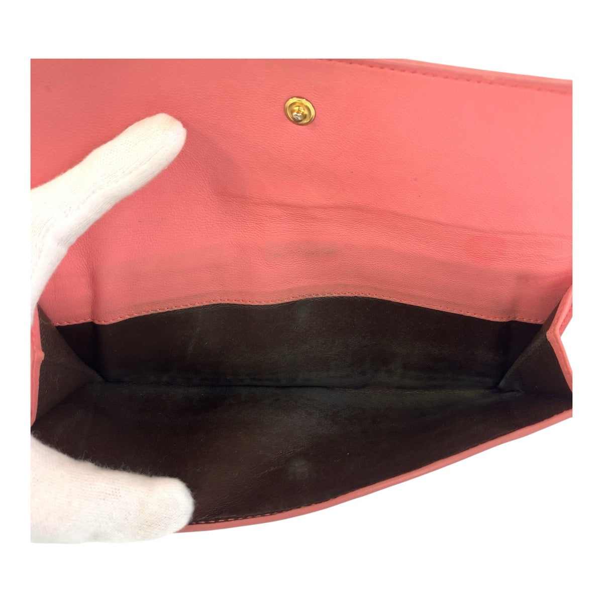 19412
BOTTEGAVENETA ボッテガヴェネタ イントレチャート ピンク ゴールド金具 レザー V0013 6640 長財布 ロングウォレット  レディース AB