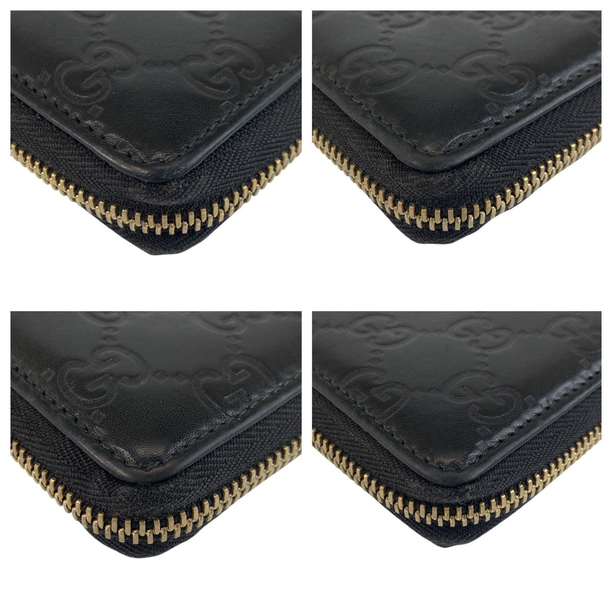 19414
GUCCI グッチ グッチシマ ブラック 黒 ゴールド金具 レザー 112724 長財布 ロングウォレット  レディース AB