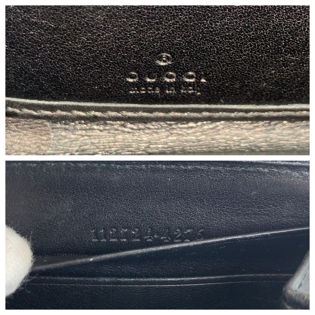 19414
GUCCI グッチ グッチシマ ブラック 黒 ゴールド金具 レザー 112724 長財布 ロングウォレット  レディース AB