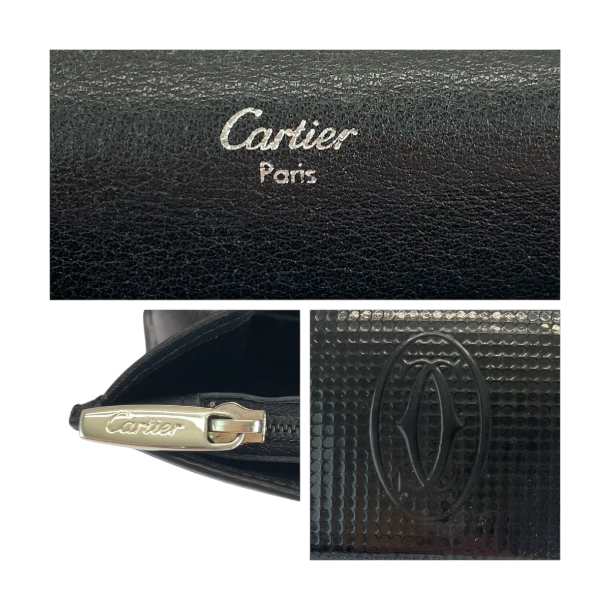 19416
CARTIER カルティエ ハッピーバースデー ブラック 黒 シルバー金具 パテントレザー 長財布 ロングウォレット  レディース AB