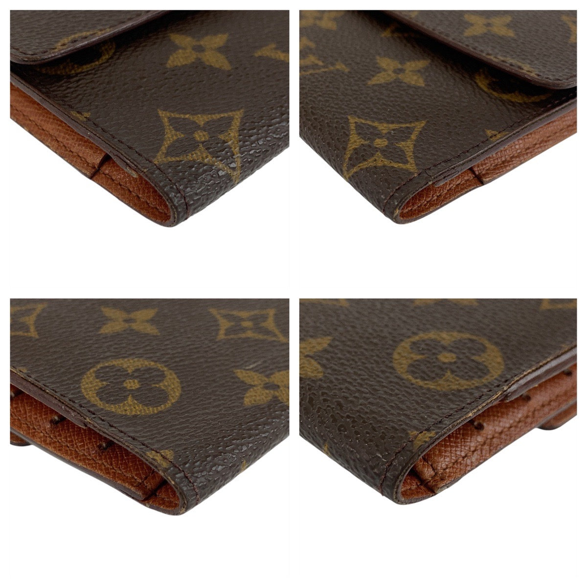 19417
LOUIS VUITTON ルイヴィトン モノグラム ポルトトレゾール インターナショナル ブラウン ゴールド金具 PVC M61215 長財布 ロングウォレット  レディース AB