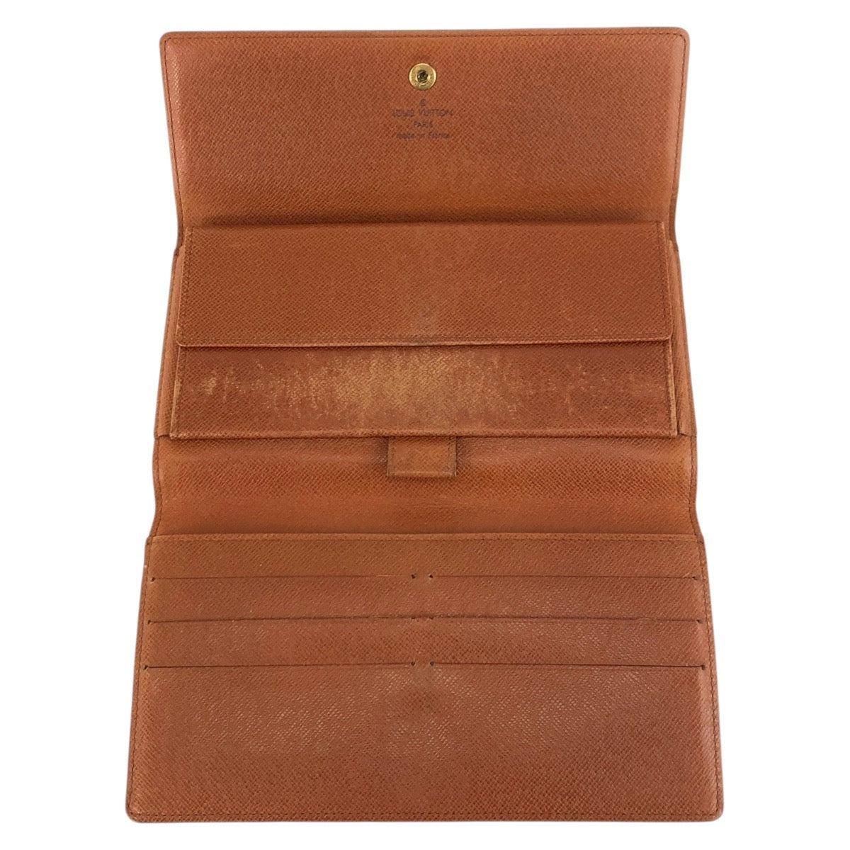 19417
LOUIS VUITTON ルイヴィトン モノグラム ポルトトレゾール インターナショナル ブラウン ゴールド金具 PVC M61215 長財布 ロングウォレット  レディース AB
