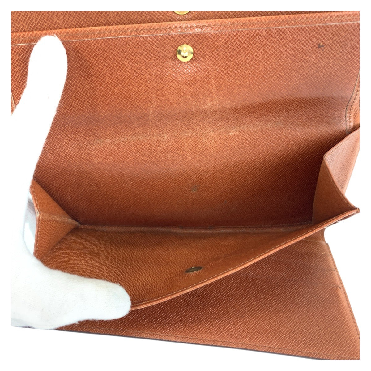 19417
LOUIS VUITTON ルイヴィトン モノグラム ポルトトレゾール インターナショナル ブラウン ゴールド金具 PVC M61215 長財布 ロングウォレット  レディース AB