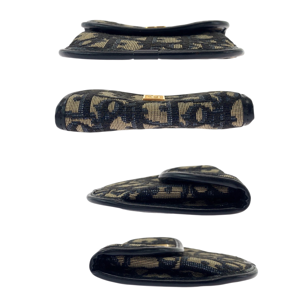 19418
Dior ディオール ヴィンテージ トロッター ネイビー ベージュ ゴールド金具 キャンバス コインケース  レディース ABP