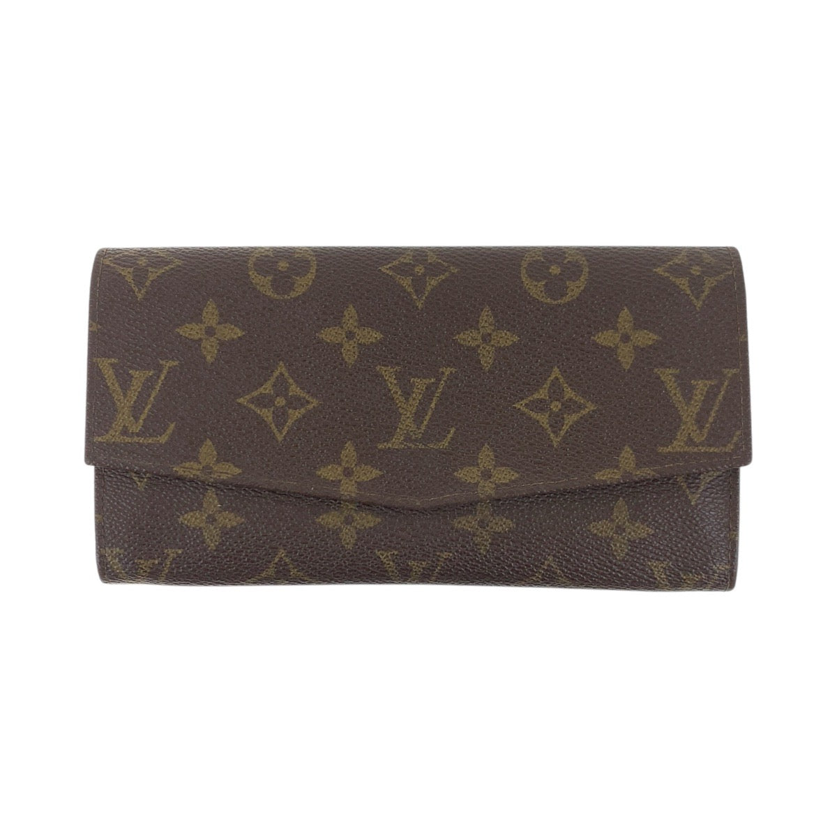19419
LOUIS VUITTON ルイヴィトン ヴィンテージ モノグラム ポシェット ポルトモネ クレディ ブラウン ゴールド金具 PVC M61724  長財布 ロングウォレット 男女兼用  レディース AB