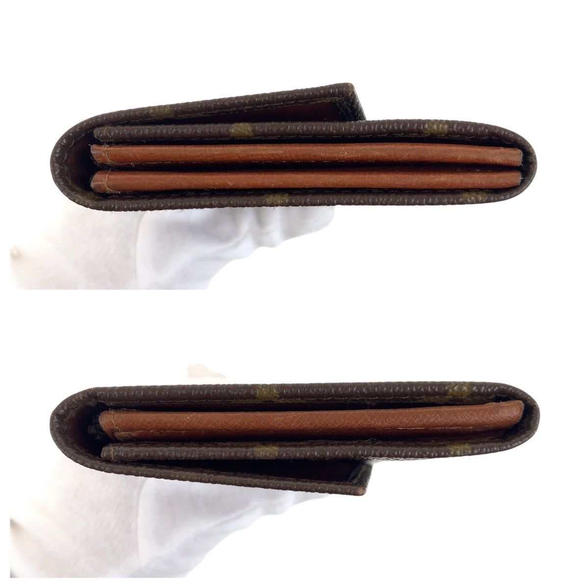19419
LOUIS VUITTON ルイヴィトン ヴィンテージ モノグラム ポシェット ポルトモネ クレディ ブラウン ゴールド金具 PVC M61724  長財布 ロングウォレット 男女兼用  レディース AB