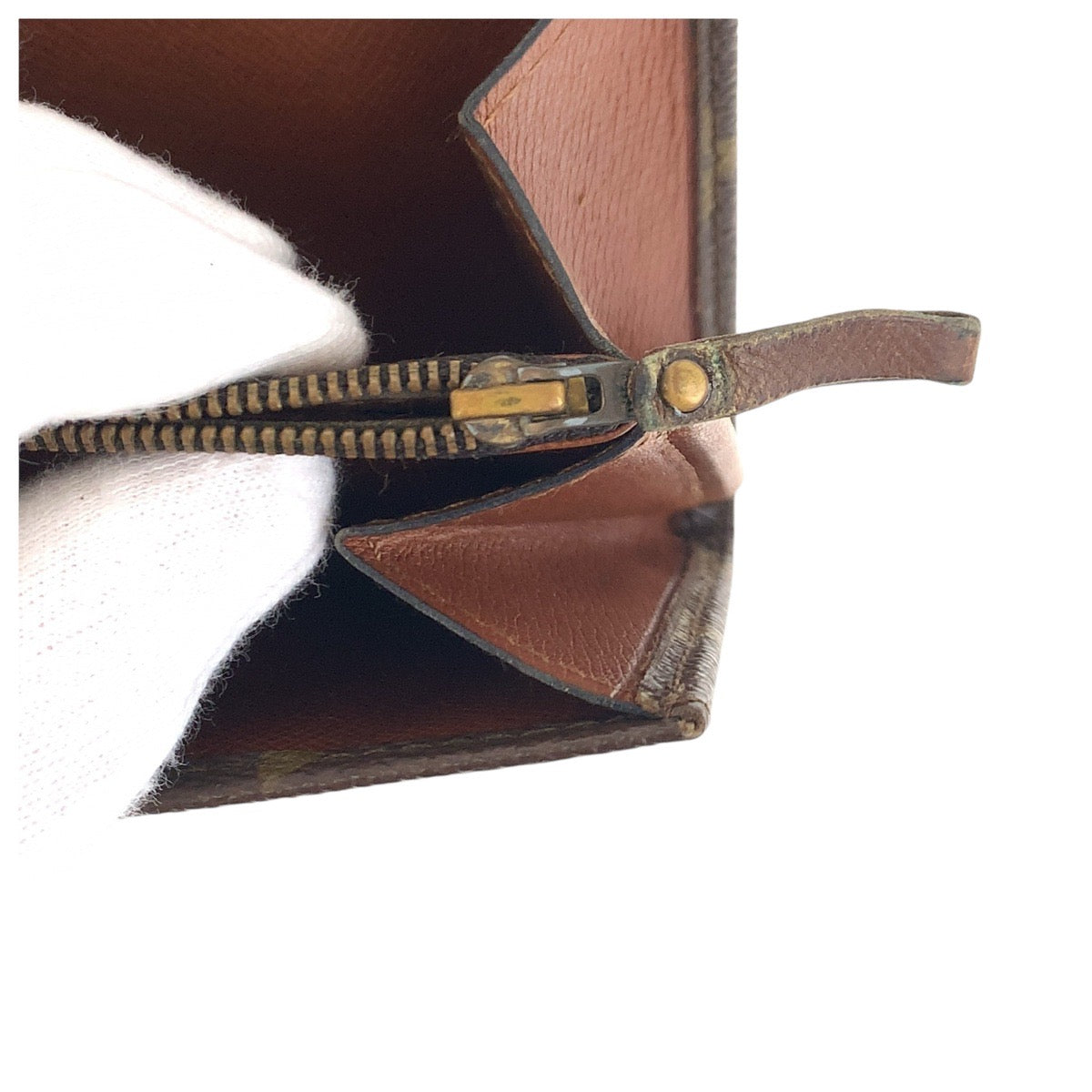 19419
LOUIS VUITTON ルイヴィトン ヴィンテージ モノグラム ポシェット ポルトモネ クレディ ブラウン ゴールド金具 PVC M61724  長財布 ロングウォレット 男女兼用  レディース AB