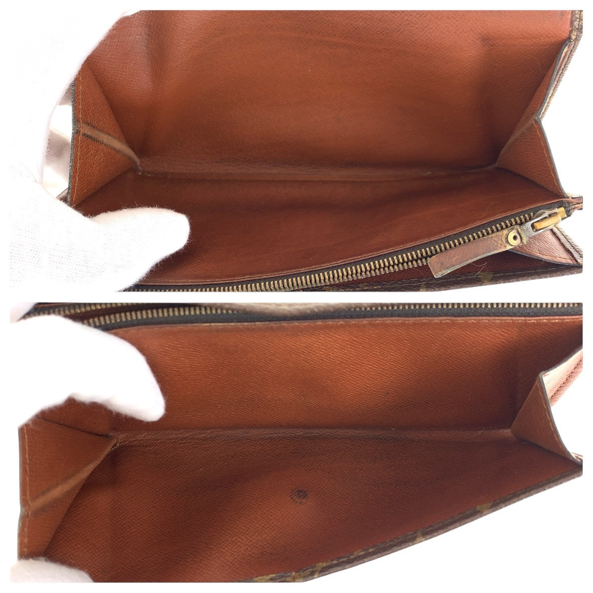 19419
LOUIS VUITTON ルイヴィトン ヴィンテージ モノグラム ポシェット ポルトモネ クレディ ブラウン ゴールド金具 PVC M61724  長財布 ロングウォレット 男女兼用  レディース AB
