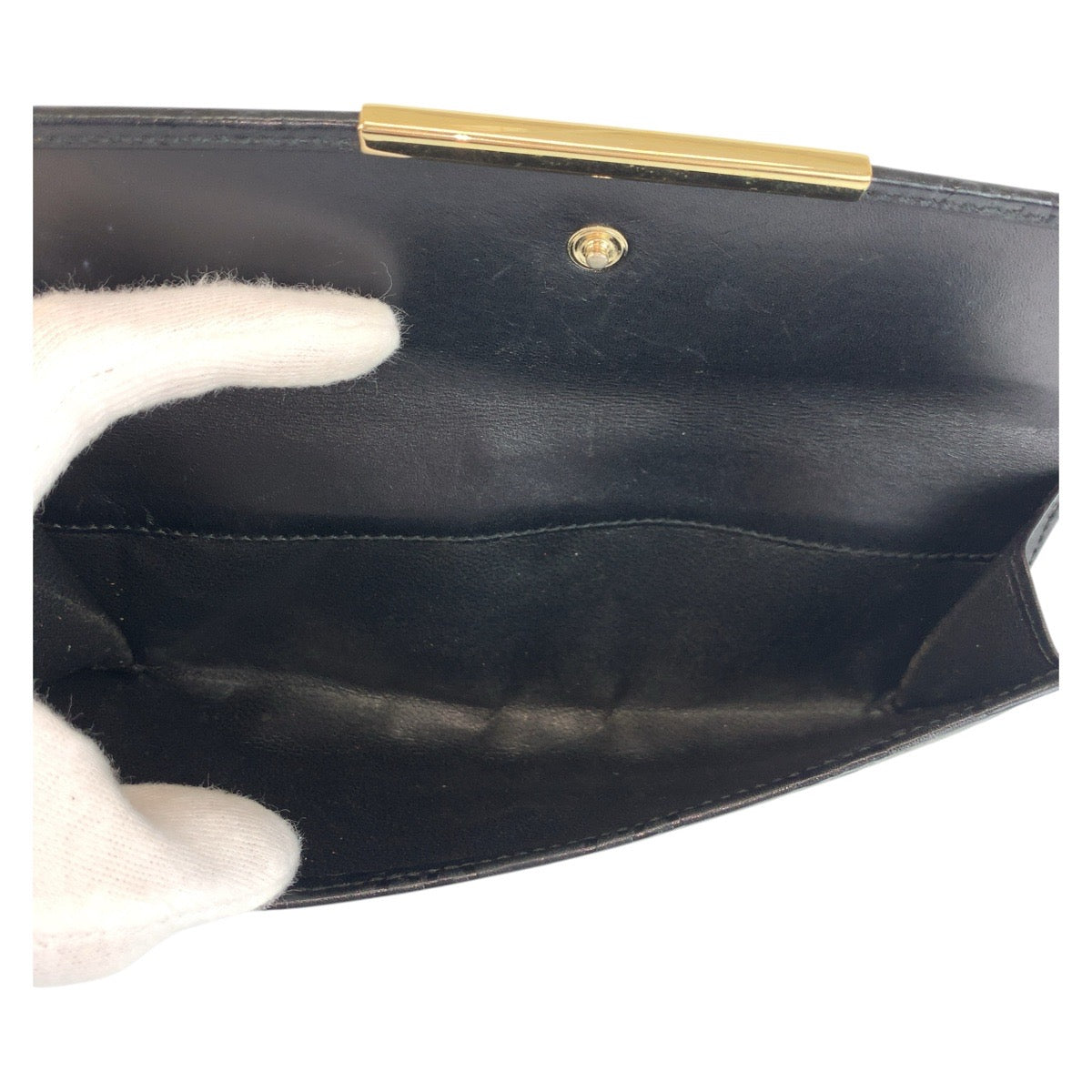 19424
GUCCI グッチ グッチシマ ブラック 黒 ゴールド金具 レザー 112715 長財布 ロングウォレット  レディース AB