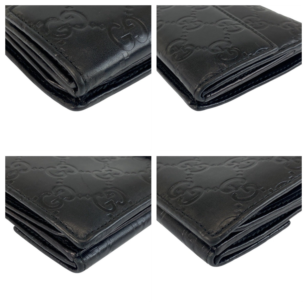 19424
GUCCI グッチ グッチシマ ブラック 黒 ゴールド金具 レザー 112715 長財布 ロングウォレット  レディース AB