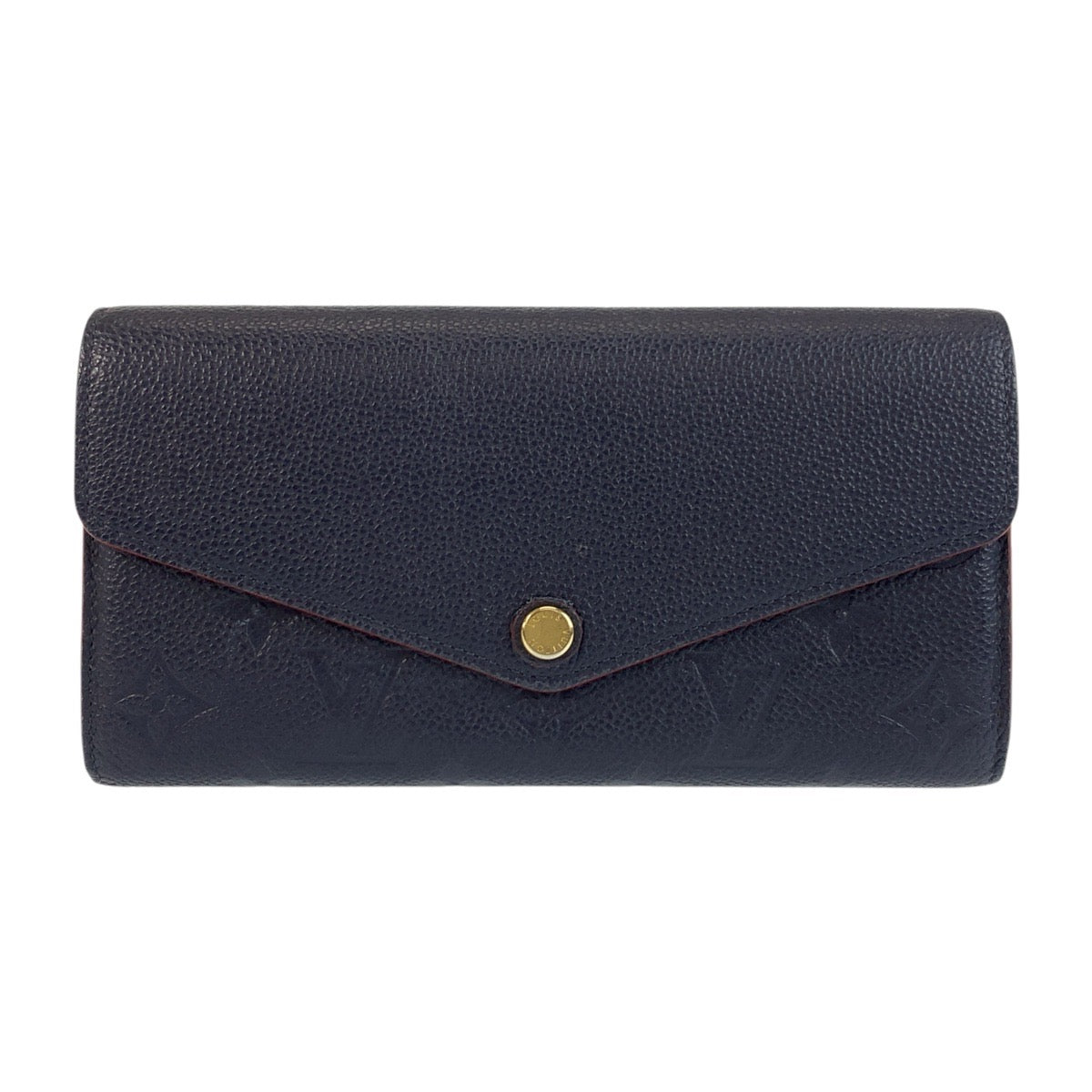19426
LOUIS VUITTON ルイヴィトン モノグラム アンプラント ポルトフォイユ サラ ネイビー ゴールド金具 レザー M62125 長財布 ロングウォレット  レディース ABP27