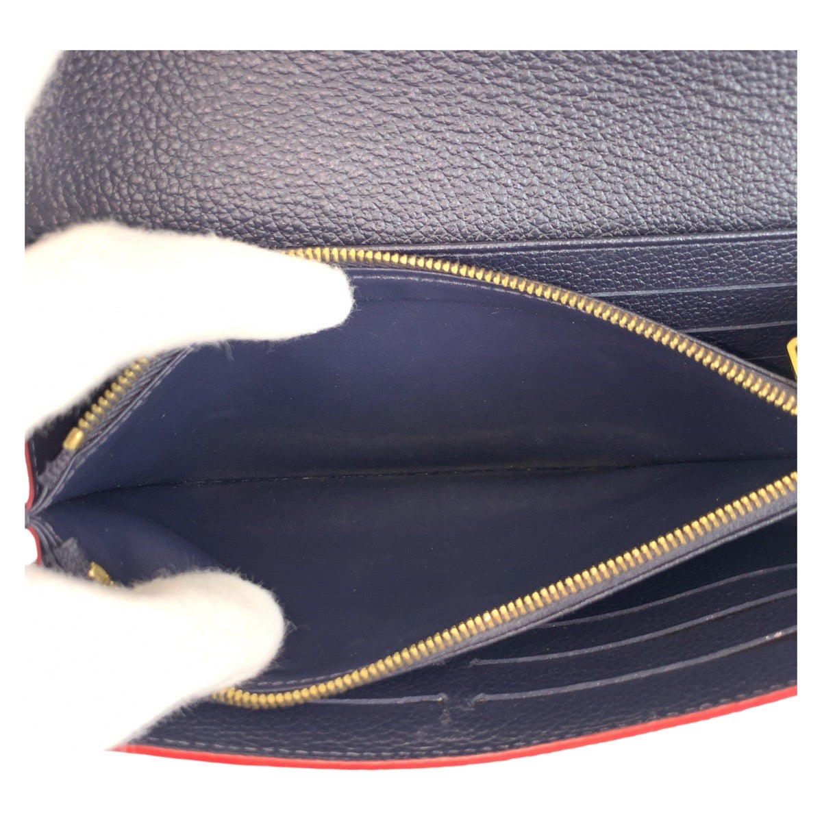 19426
LOUIS VUITTON ルイヴィトン モノグラム アンプラント ポルトフォイユ サラ ネイビー ゴールド金具 レザー M62125 長財布 ロングウォレット  レディース ABP27