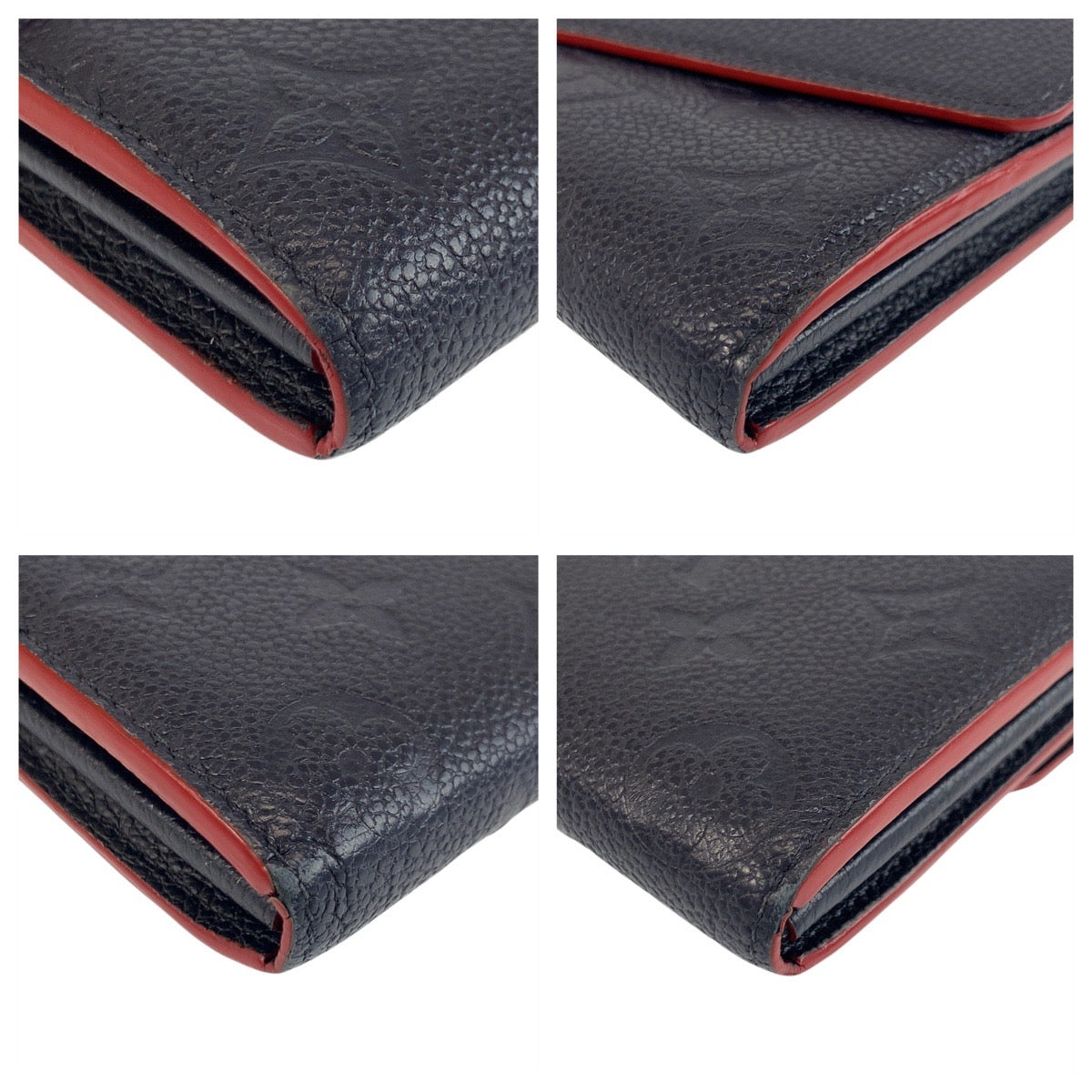 19426
LOUIS VUITTON ルイヴィトン モノグラム アンプラント ポルトフォイユ サラ ネイビー ゴールド金具 レザー M62125 長財布 ロングウォレット  レディース ABP27