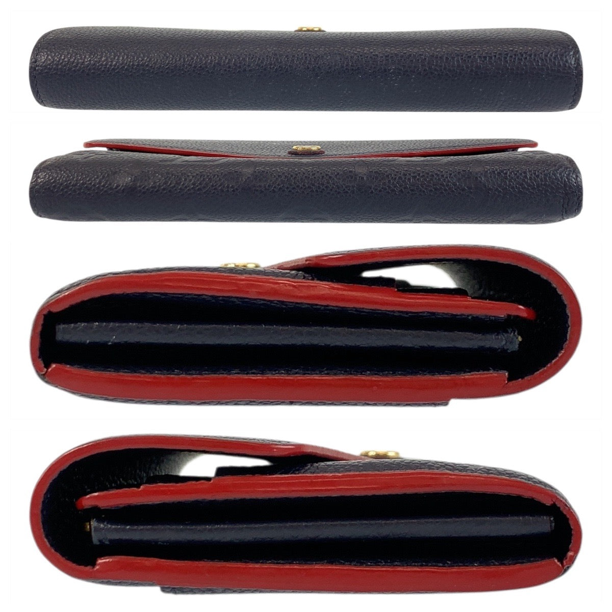 19426
LOUIS VUITTON ルイヴィトン モノグラム アンプラント ポルトフォイユ サラ ネイビー ゴールド金具 レザー M62125 長財布 ロングウォレット  レディース ABP27