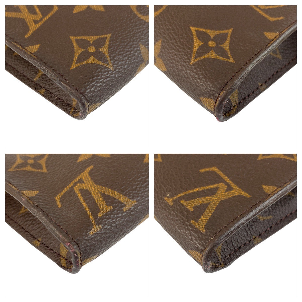 19427
LOUIS VUITTON ルイヴィトン モノグラム ポシェット コンパクト ツール ブラウン ゴールド金具 PVC M51970 ポーチ 小物入れ  レディース AB13
