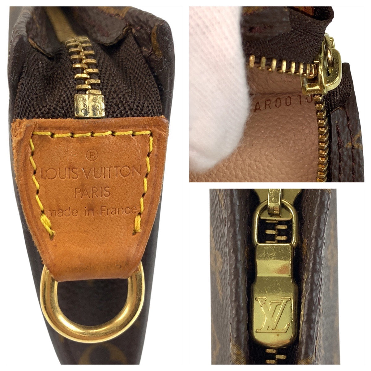 19427
LOUIS VUITTON ルイヴィトン モノグラム ポシェット コンパクト ツール ブラウン ゴールド金具 PVC M51970 ポーチ 小物入れ  レディース AB13