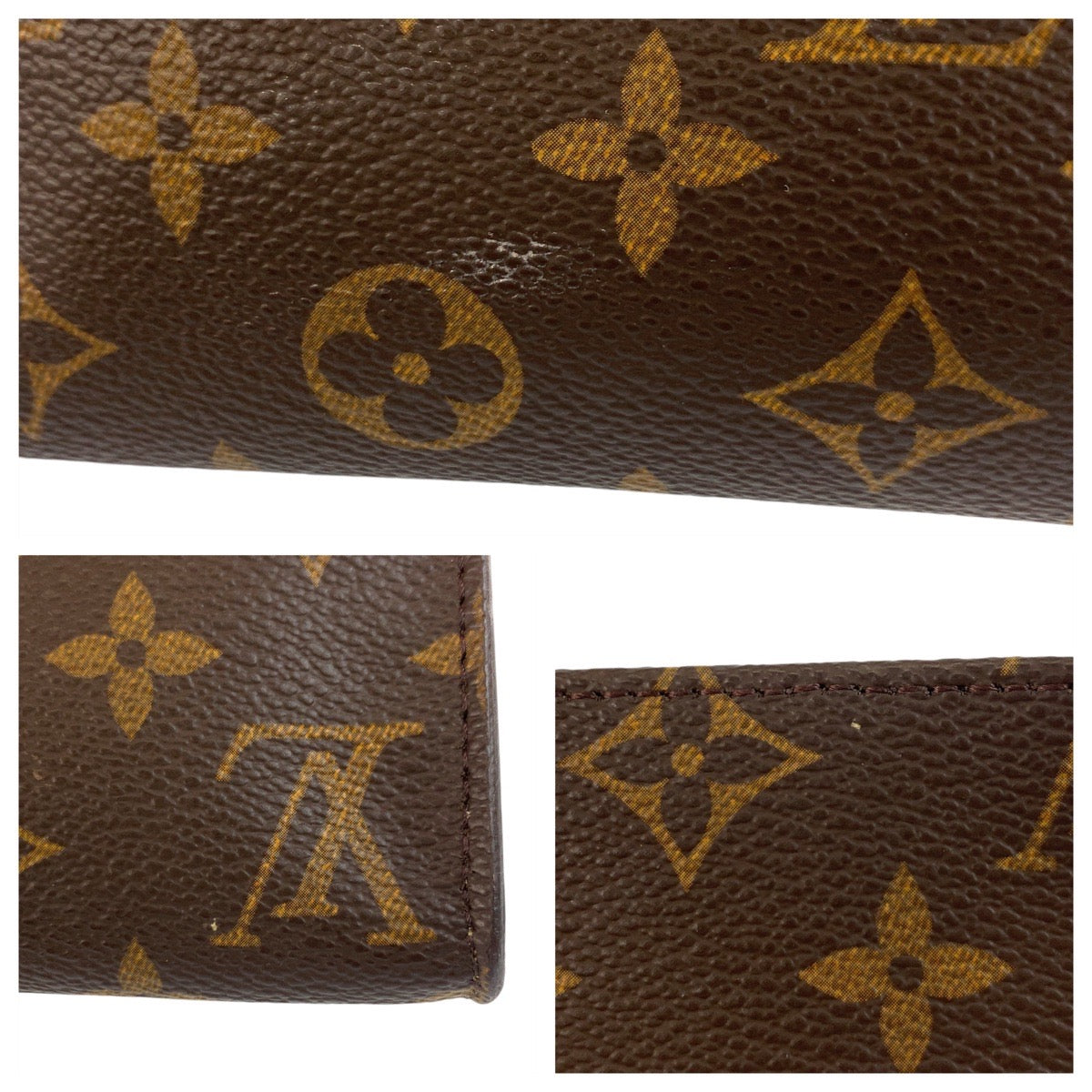19427
LOUIS VUITTON ルイヴィトン モノグラム ポシェット コンパクト ツール ブラウン ゴールド金具 PVC M51970 ポーチ 小物入れ  レディース AB13
