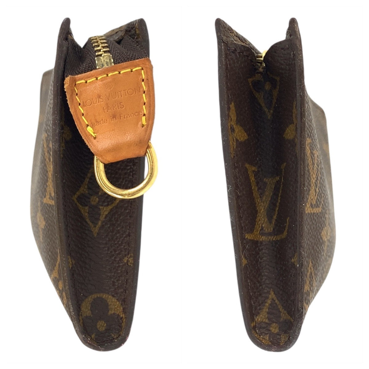 19427
LOUIS VUITTON ルイヴィトン モノグラム ポシェット コンパクト ツール ブラウン ゴールド金具 PVC M51970 ポーチ 小物入れ  レディース AB13